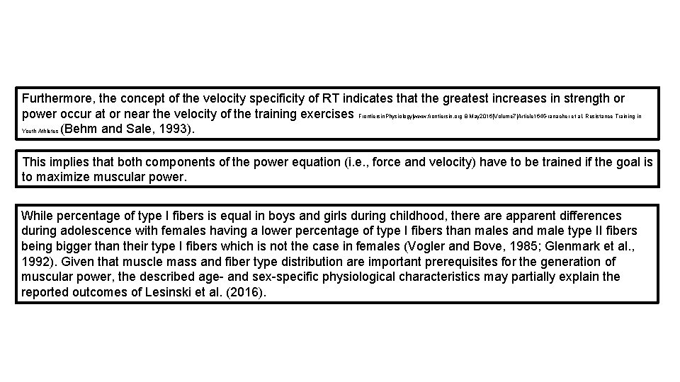 Furthermore, the concept of the velocity specificity of RT indicates that the greatest increases Furthermore, the concept of the velocity specificity of RT indicates that the greatest increases