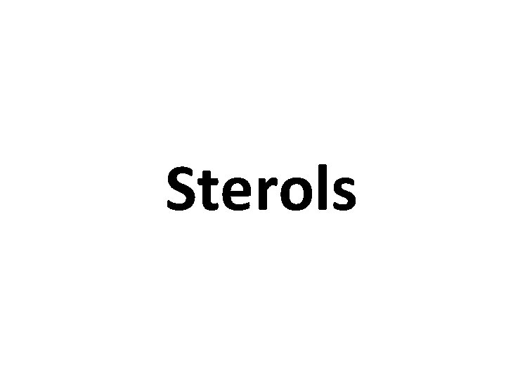 Sterols 