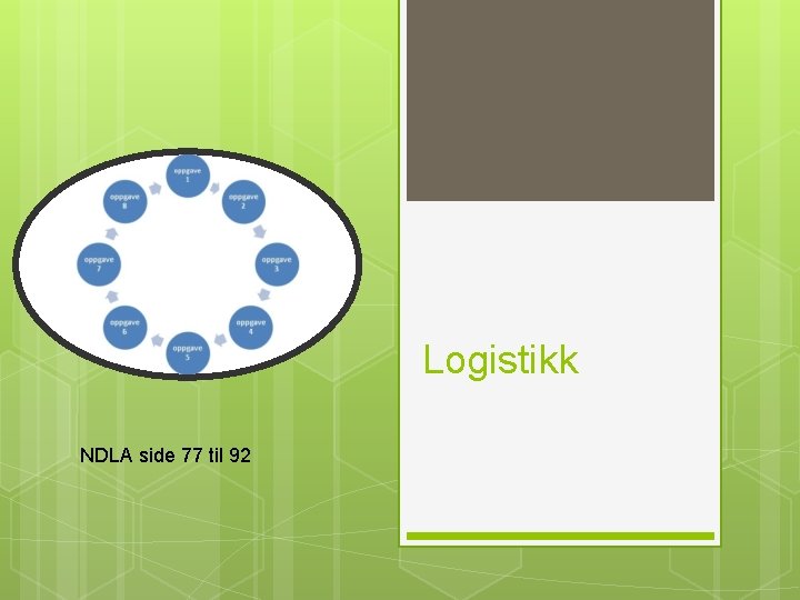 Logistikk NDLA side 77 til 92 Logistikk NDLA side 77 til 92