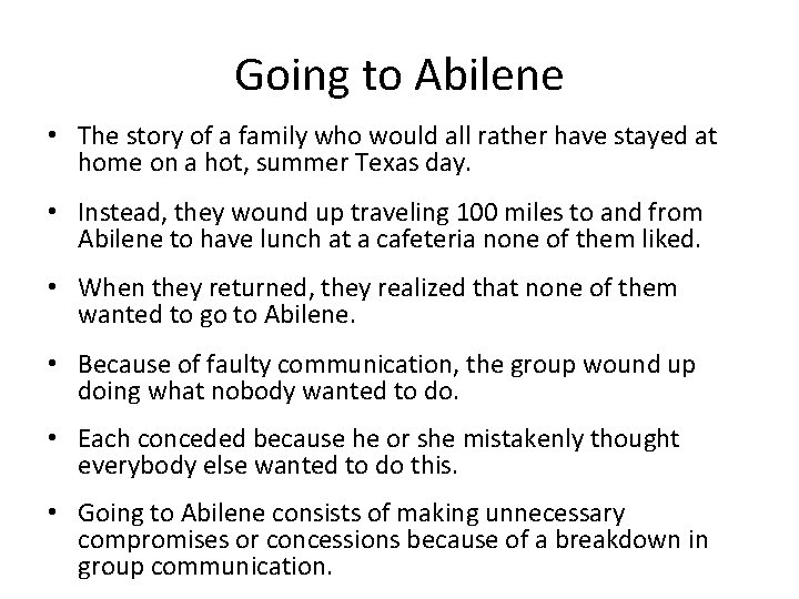 Going to Abilene • The story of a family who would all rather have Going to Abilene • The story of a family who would all rather have