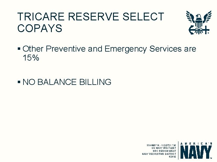 Tricare reserve select emergency room