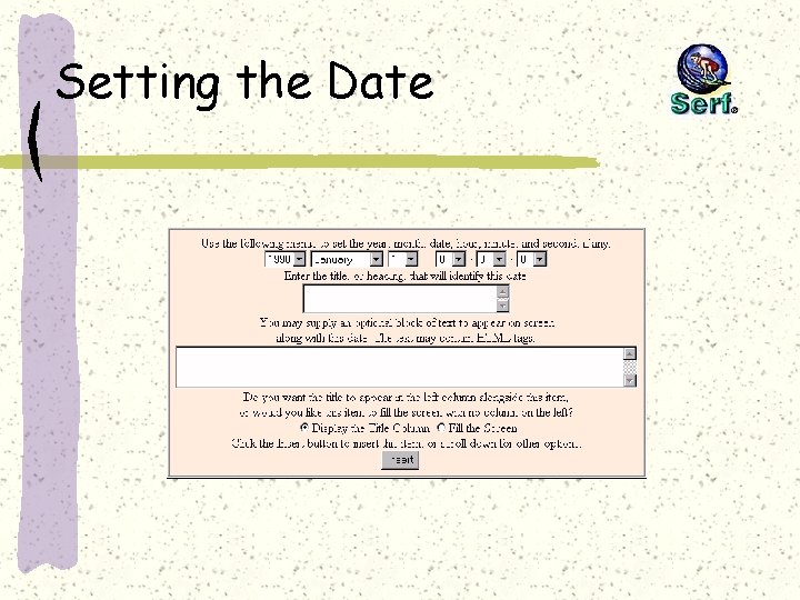 Setting the Date 