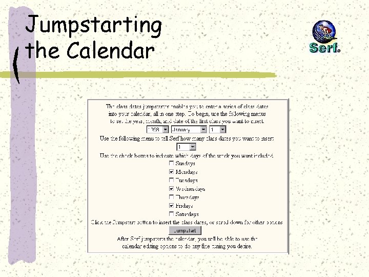 Jumpstarting the Calendar 