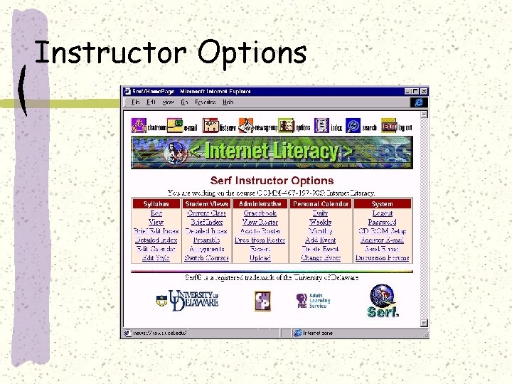 Instructor Options 