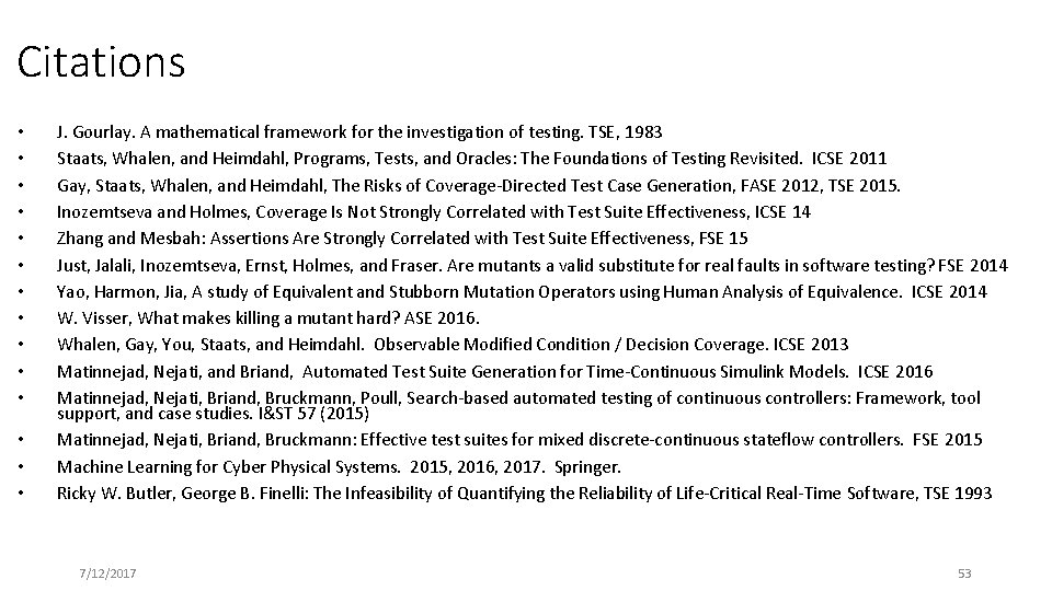 Citations • • • • J. Gourlay. A mathematical framework for the investigation of