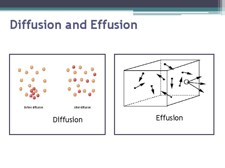 Diffusion and Effusion Diffusion Effusion 