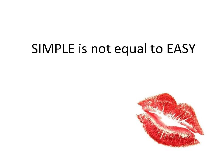 SIMPLE is not equal to EASY 