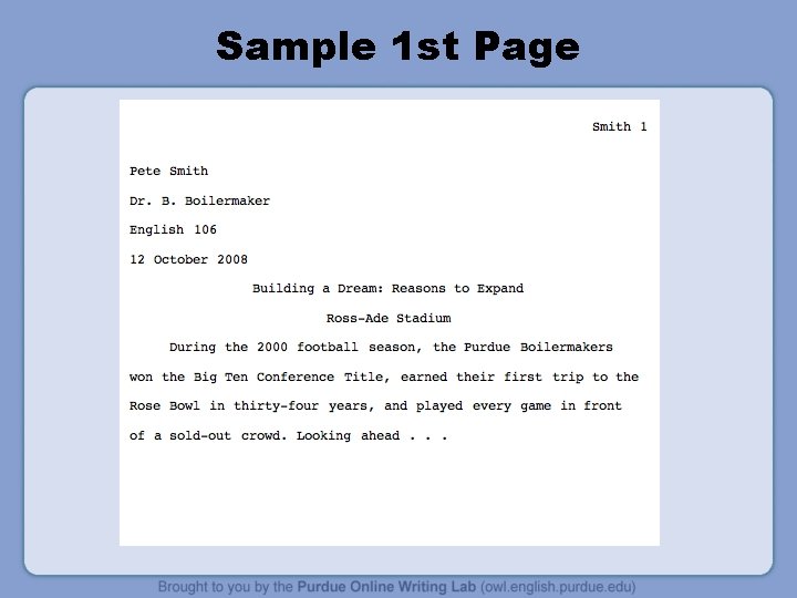Sample 1 st Page Sample 1 st Page