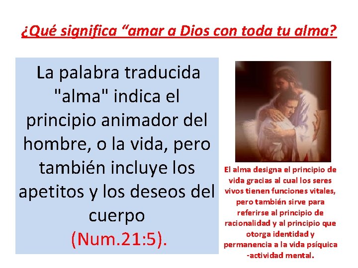 ¿Qué significa “amar a Dios con toda tu alma? La palabra traducida "alma" indica