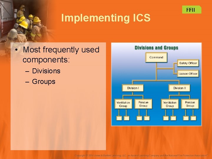 Implementing ICS • Most frequently used components: – Divisions – Groups 