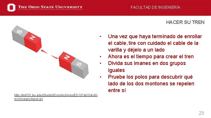 FACULTAD DE INGENIERÍA HACER SU TREN • • Una vez que haya terminado de