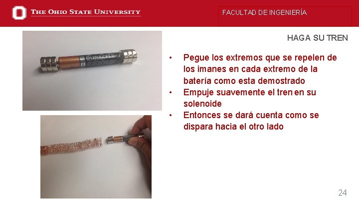 FACULTAD DE INGENIERÍA HAGA SU TREN • • • Pegue los extremos que se