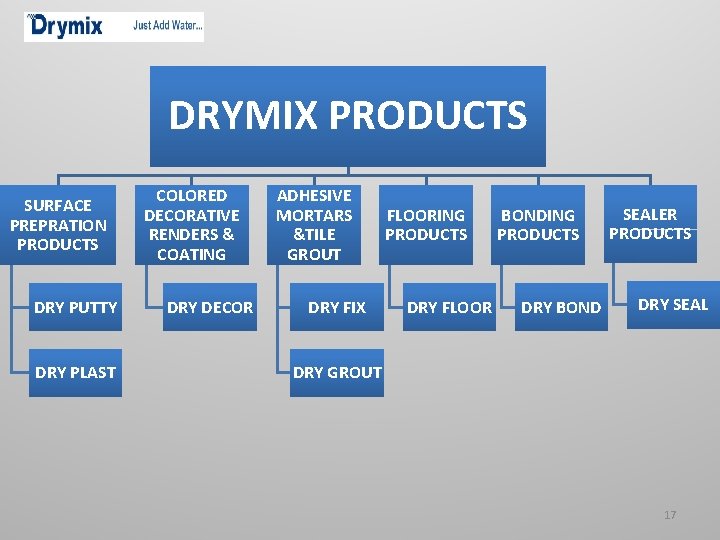DRYMIX PRODUCTS SURFACE PREPRATION PRODUCTS DRY PUTTY DRY PLAST COLORED DECORATIVE RENDERS & COATING