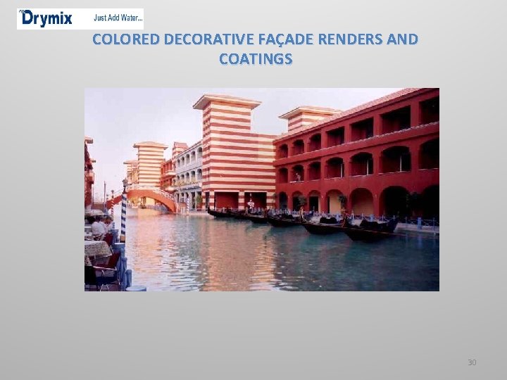 COLORED DECORATIVE FAÇADE RENDERS AND COATINGS 30 