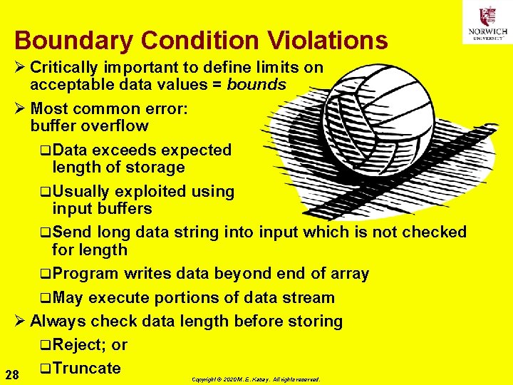 Boundary Condition Violations Ø Critically important to define limits on acceptable data values =
