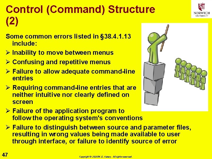 Control (Command) Structure (2) Some common errors listed in § 38. 4. 1. 13