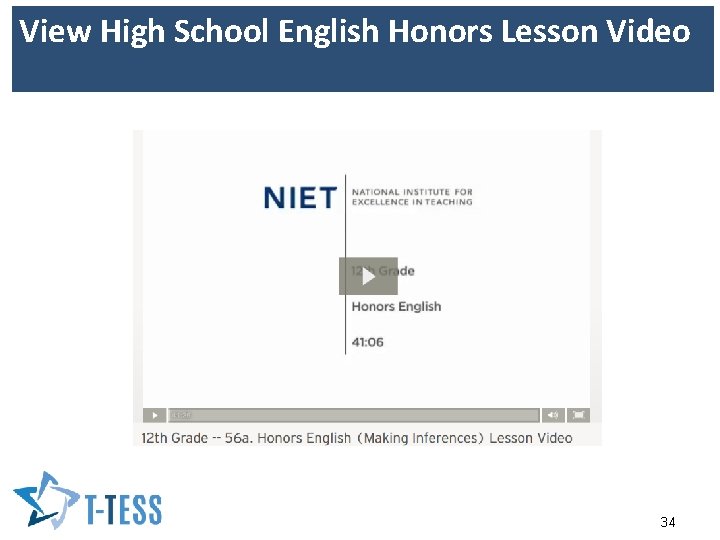 View High School English Honors Lesson Video 34 