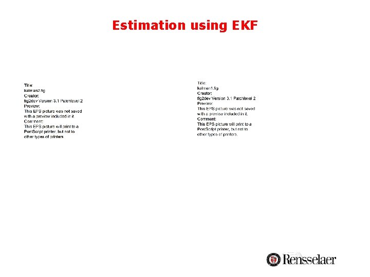 Estimation using EKF Estimation using EKF