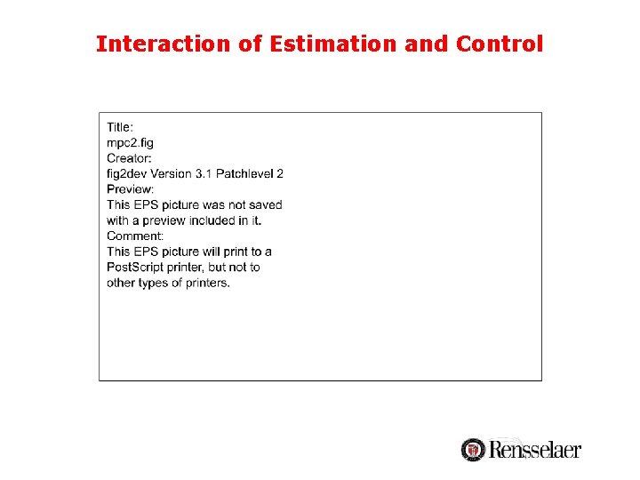 Interaction of Estimation and Control Interaction of Estimation and Control