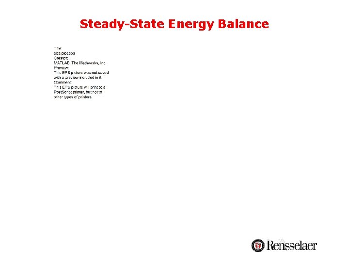 Steady-State Energy Balance Steady-State Energy Balance