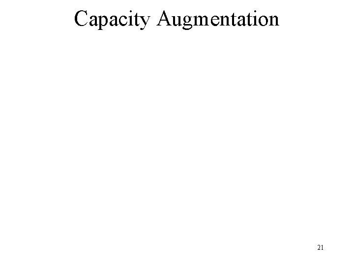 Capacity Augmentation 21 