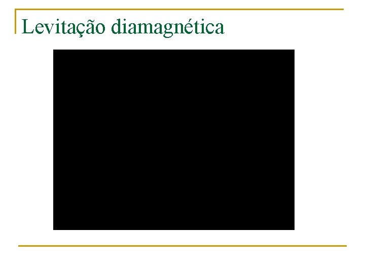 Levitação diamagnética 