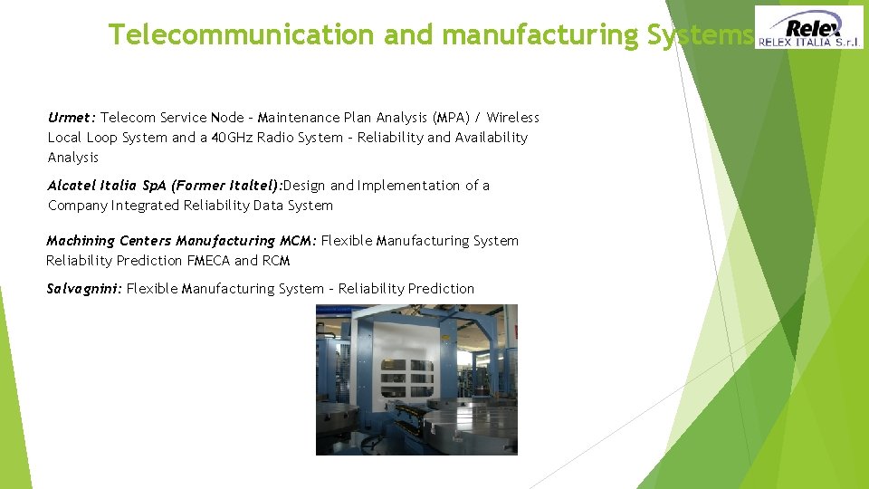 Telecommunication and manufacturing Systems Urmet: Telecom Service Node - Maintenance Plan Analysis (MPA) /