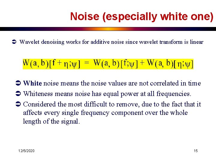 Denoising Using Wavelets Dorit Moshe In Todays Show