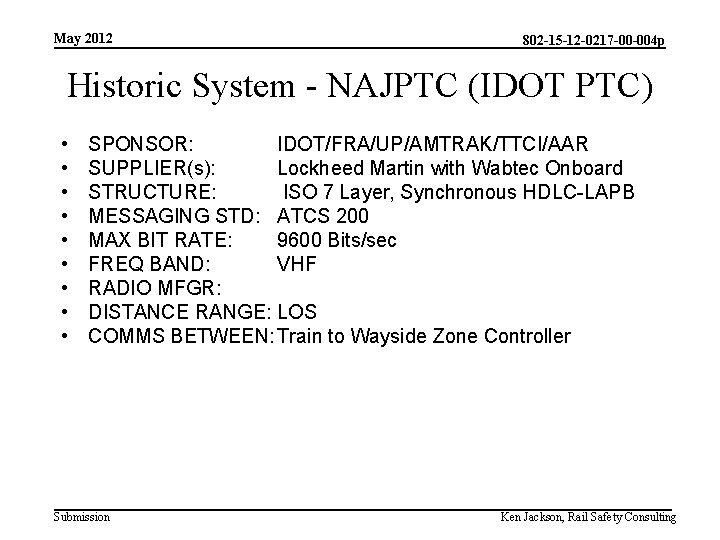 May 2012 802 -15 -12 -0217 -00 -004 p Historic System - NAJPTC (IDOT