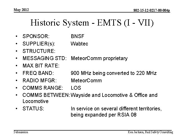 May 2012 802 -15 -12 -0217 -00 -004 p Historic System - EMTS (I