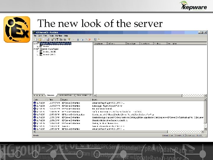The new look of the server The new look of the server
