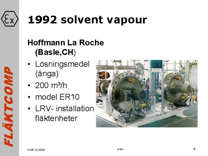 FLÄKTCOMP 1992 solvent vapour Hoffmann La Roche (Basle, CH) • Lösningsmedel (ånga) • 200