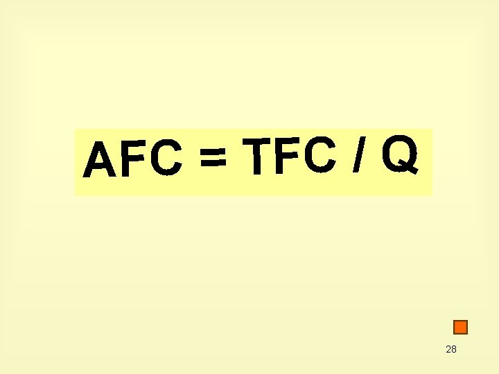 AFC = TFC / Q 28 