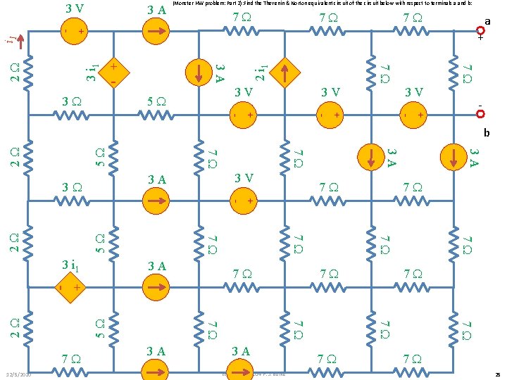 3 V 3 A (Monster HW problem: Part 2): Find the Thevenin & Norton