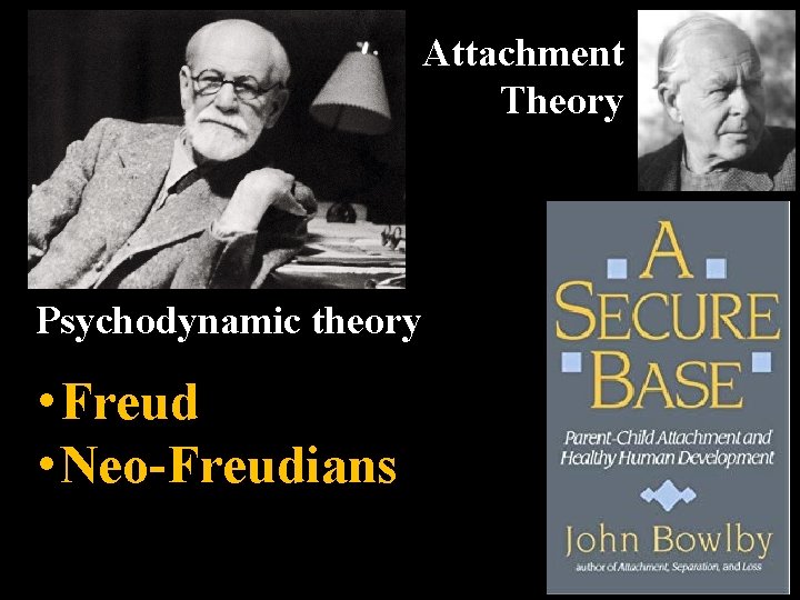 Attachment Theory Psychodynamic theory • Freud • Neo-Freudians 