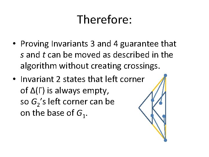Therefore: • Proving Invariants 3 and 4 guarantee that s and t can be