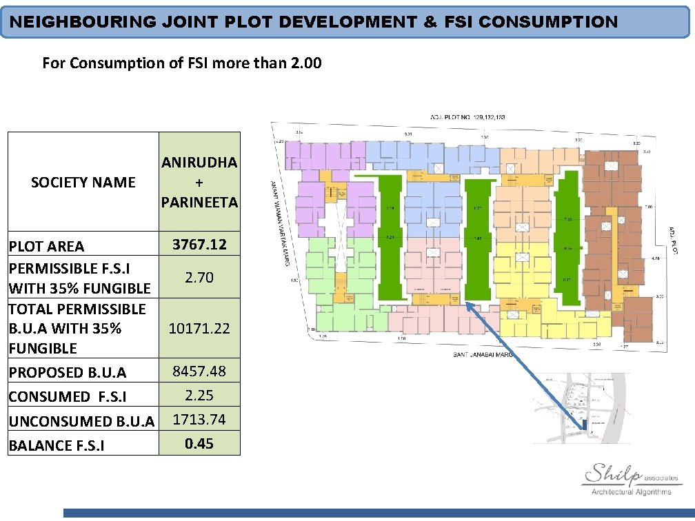 NEIGHBOURING JOINT PLOT DEVELOPMENT & FSI CONSUMPTION For Consumption of FSI more than 2.