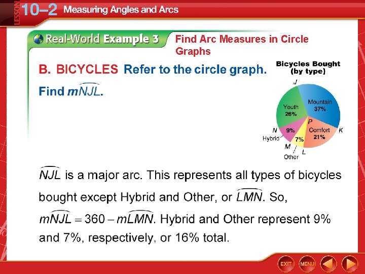 Find Arc Measures in Circle Graphs Find Arc Measures in Circle Graphs