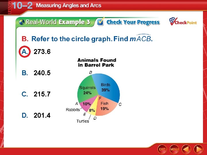 A. 273. 6 B. 240. 5 C. 215. 7 D. 201. 4 A. 273. 6 B. 240. 5 C. 215. 7 D. 201. 4