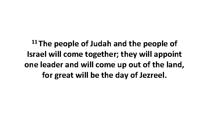 11 The people of Judah and the people of Israel will come together; they