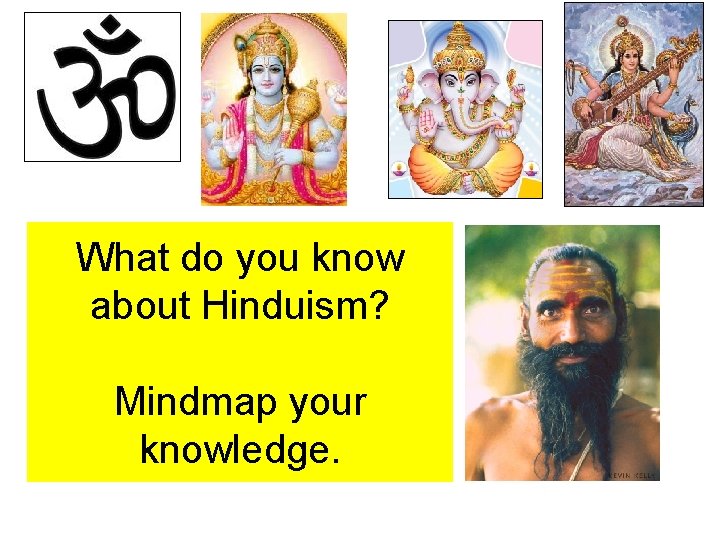 What do you know about Hinduism? Mindmap your knowledge. 