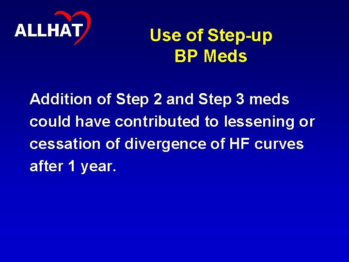 27 ALLHAT Use of Step-up BP Meds Addition of Step 2 and Step 3