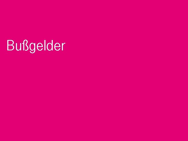 Bußgelder 