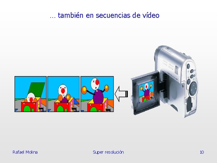  … también en secuencias de vídeo Rafael Molina Super resolución 10 
