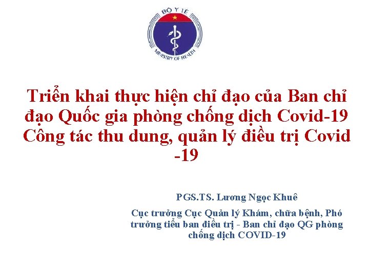 Triển khai thực hiện chỉ đạo của Ban chỉ đạo Quốc gia phòng chống
