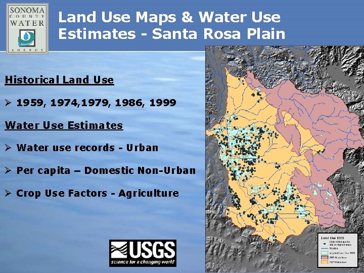 Land Use Maps & Water Use Estimates - Santa Rosa Plain Historical Land Use