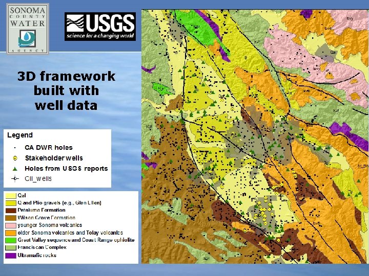 3 D framework built with well data 