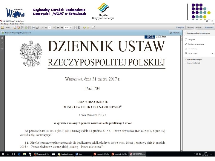 Regionalny Ośrodek Doskonalenia Nauczycieli „WOM” w Katowicach 