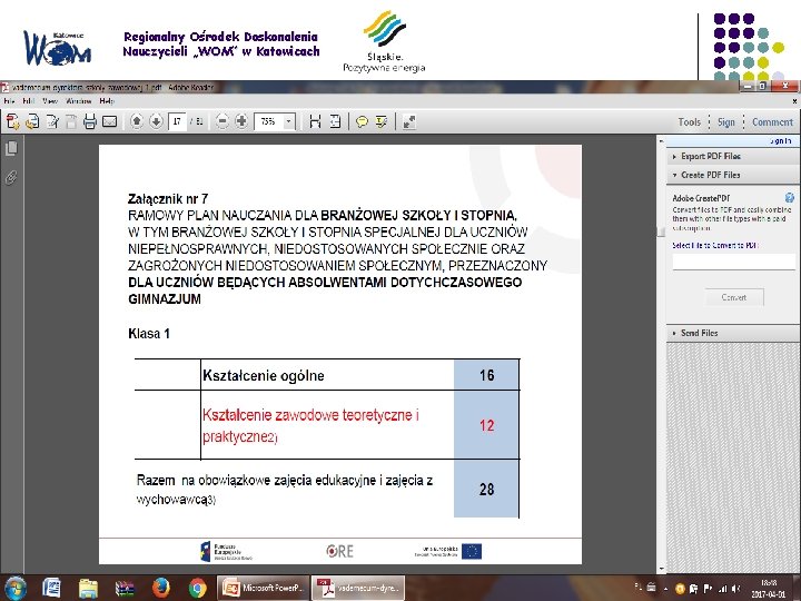 Regionalny Ośrodek Doskonalenia Nauczycieli „WOM” w Katowicach 