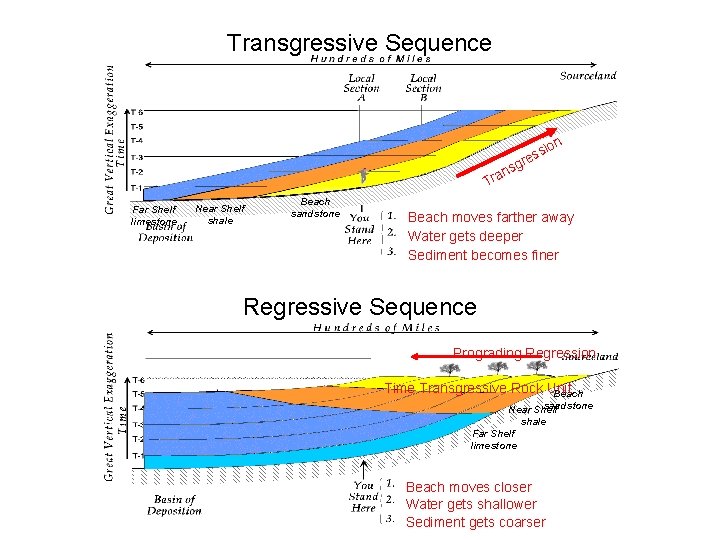 Transgressive Sequence n sio s re g ns a r T Far Shelf limestone